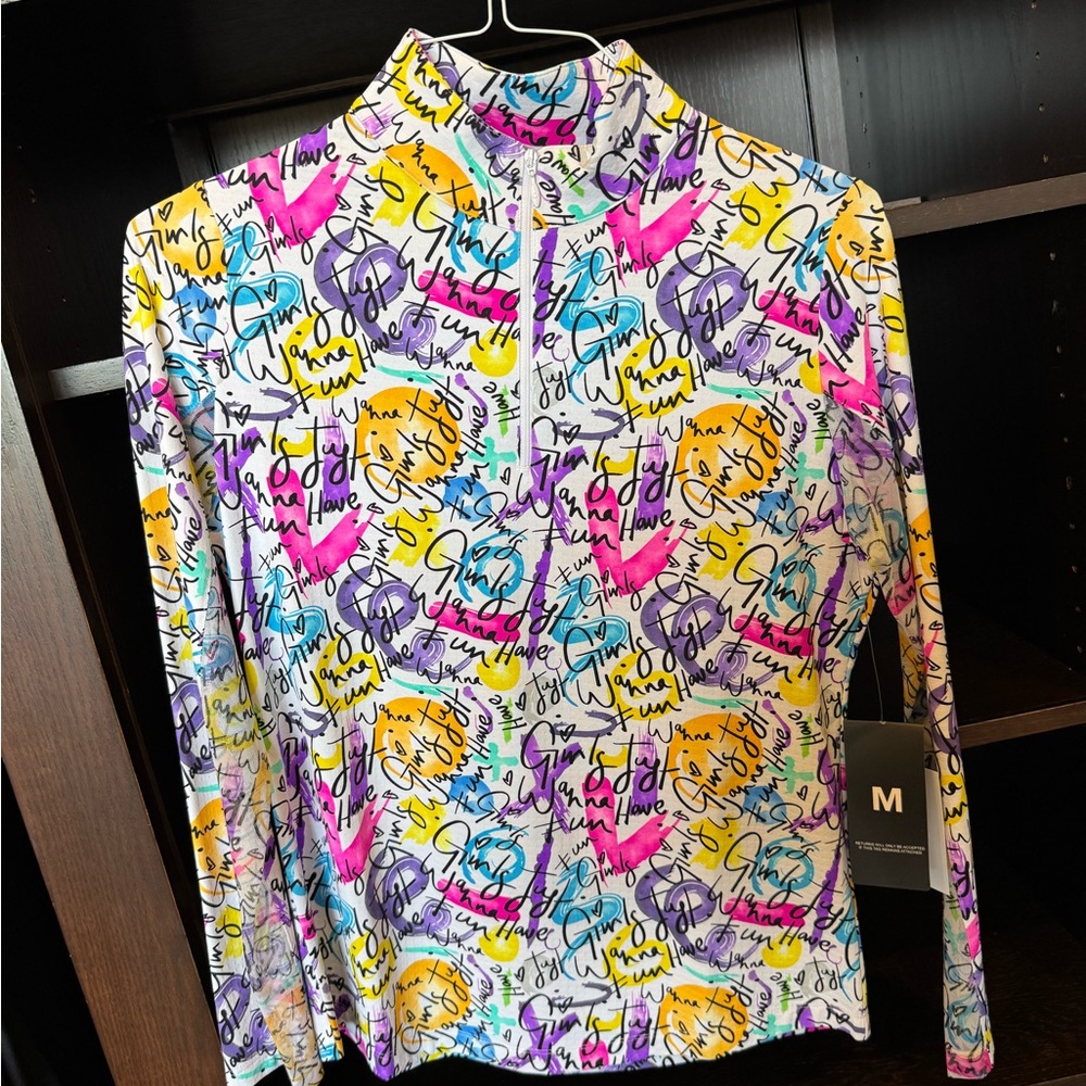 IBKUL Multicolor Graphic Long Sleeve Top